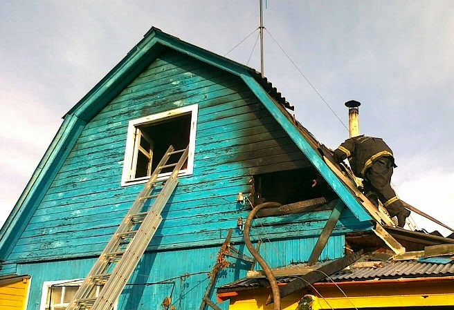 Пожар в жилом доме в городском округе Одинцово